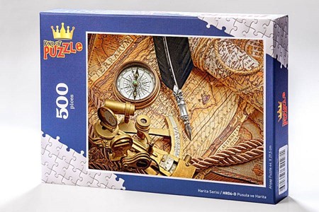 Harita Serisi Pusula Ve Harita 500 Parça Puzzle Hr06 D