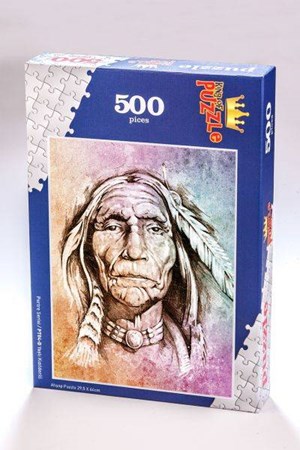 Portre Serisi Yaşlı Kızılderili 500 Parça Puzzle Pt04 D