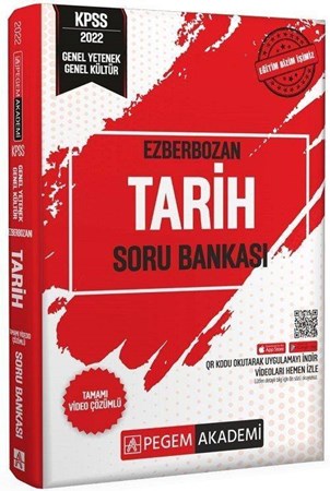 2022 KPSS Tarih Ezberbozan Soru Bankası Video Çözümlü Pegem Akademi Yayınları