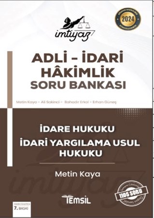 İmtiyaz Adli İdari Hakimlik Soru Bankası İdare Hukuku ve İdari Yargılama Usul Hukuku