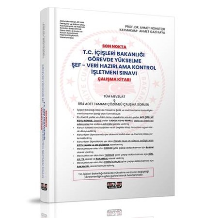 T.C. İçişleri Bakanlığı GYS Şef-Veri Hazırlama Kontrol İşletmeni Sınavı Çalışma Kitabı