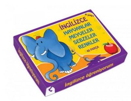 İngilizce Hayvanlar Meyveler Sebzeler Renkler 48 Parça